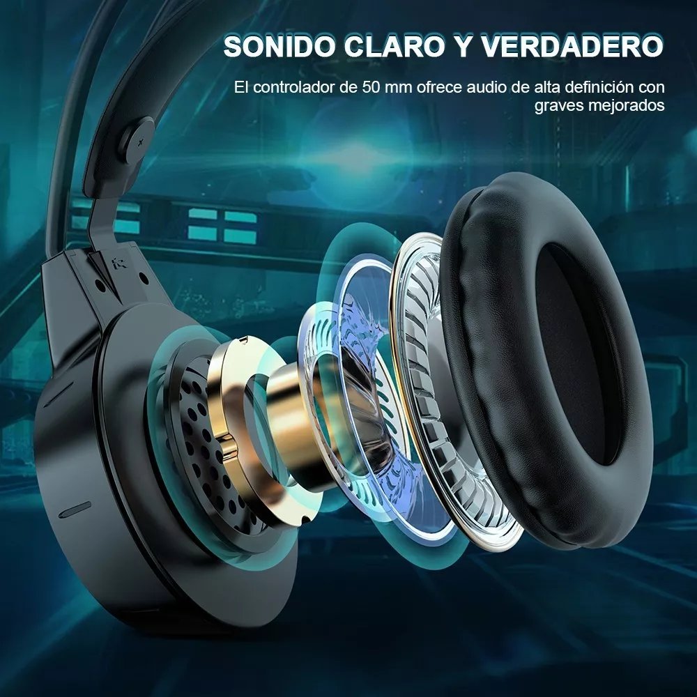 Audífonos Gamer Negros X15 Pro Con Luces Rgb