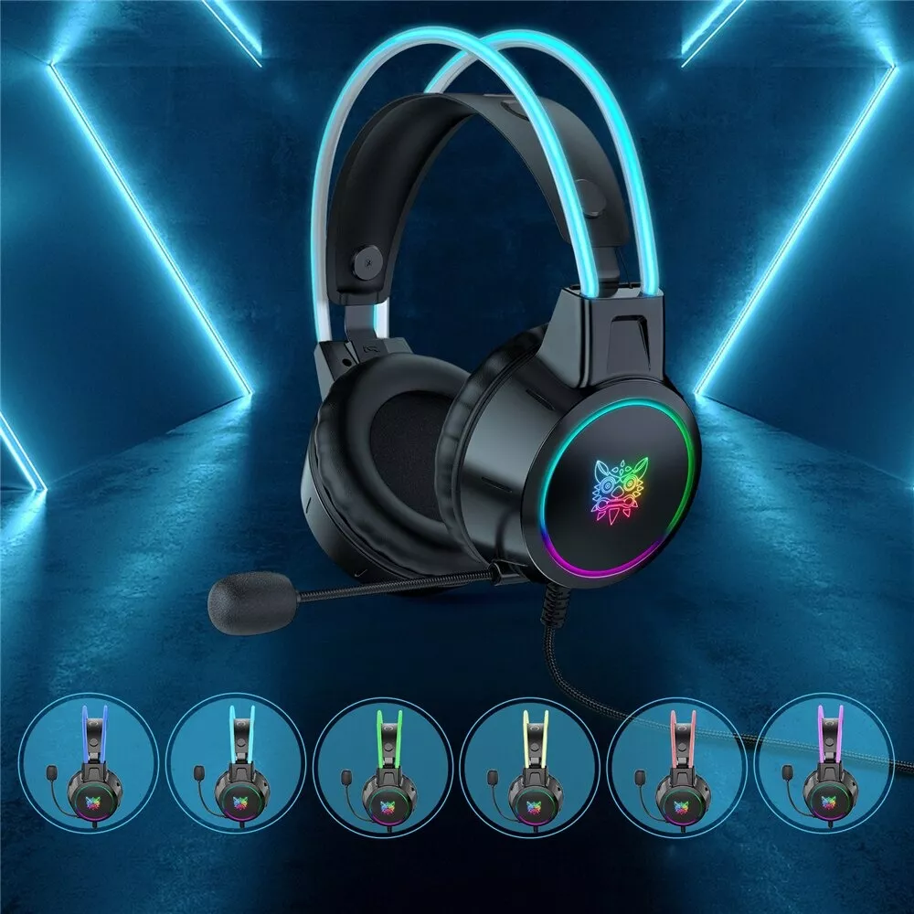 Audífonos Gamer Negros X15 Pro Con Luces Rgb