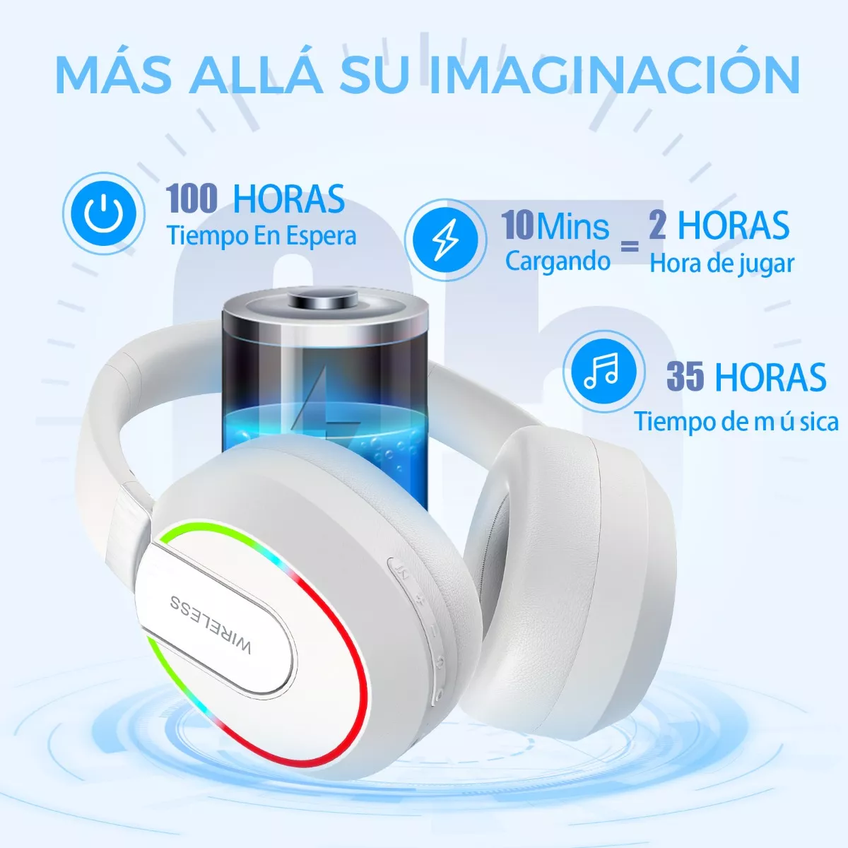 Auriculares Inalámbricos Belug Bluetooth Diadema Plegable Con Mic