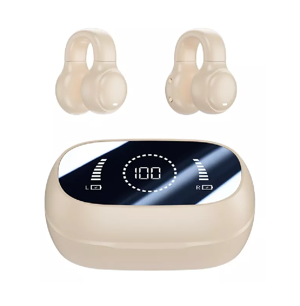 Audifonos Bluetooth Deportivos Inalámbricos Conducción Bige