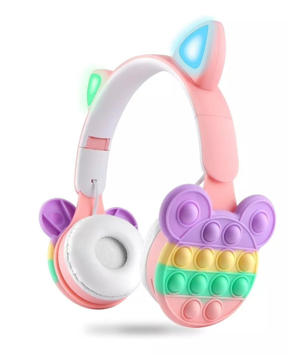 Audífonos Inalámbricos Bluetooth Diadem Micrófono Para Niños Rosa