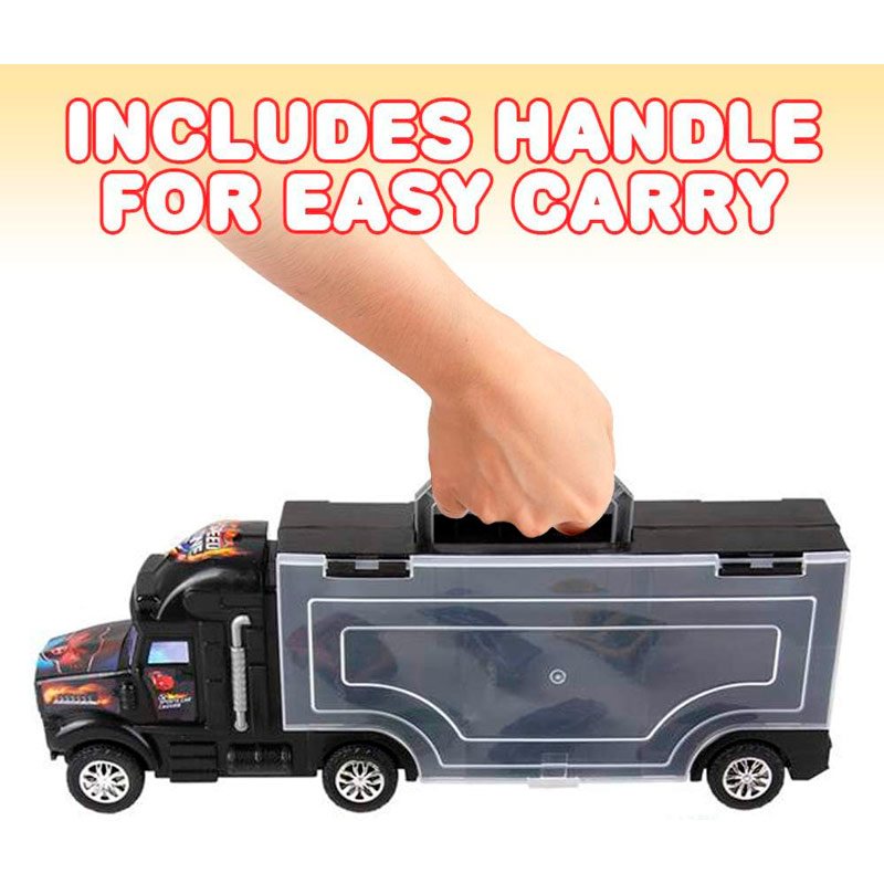 Set De 6 Carritos Y Un Trailer de Juguete A Escala, Coche Carro diversion