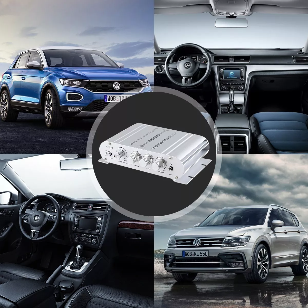 Amplificador De 800w Para Auto, Moto, Casa Rca V/Plata