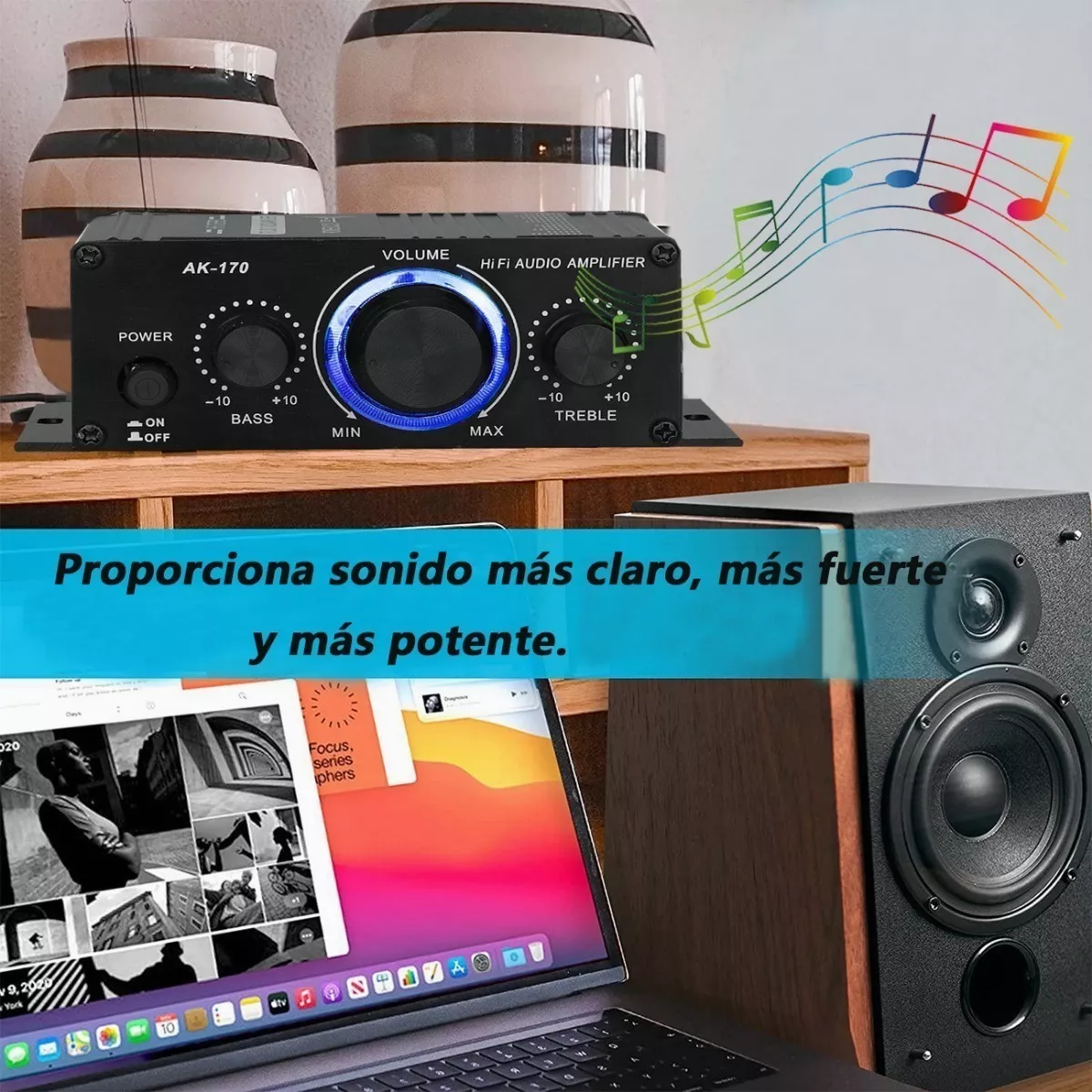 Amplificador De Audio Bluetooth 2 Canales Para Auto