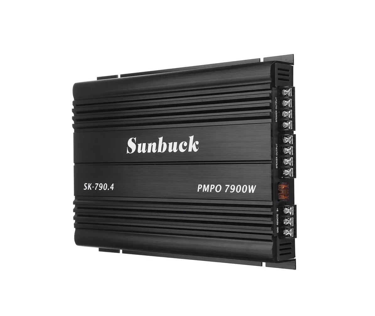 Amplificador De Audio Para Auto 4 Canales Sunbuck 7900w A Negro