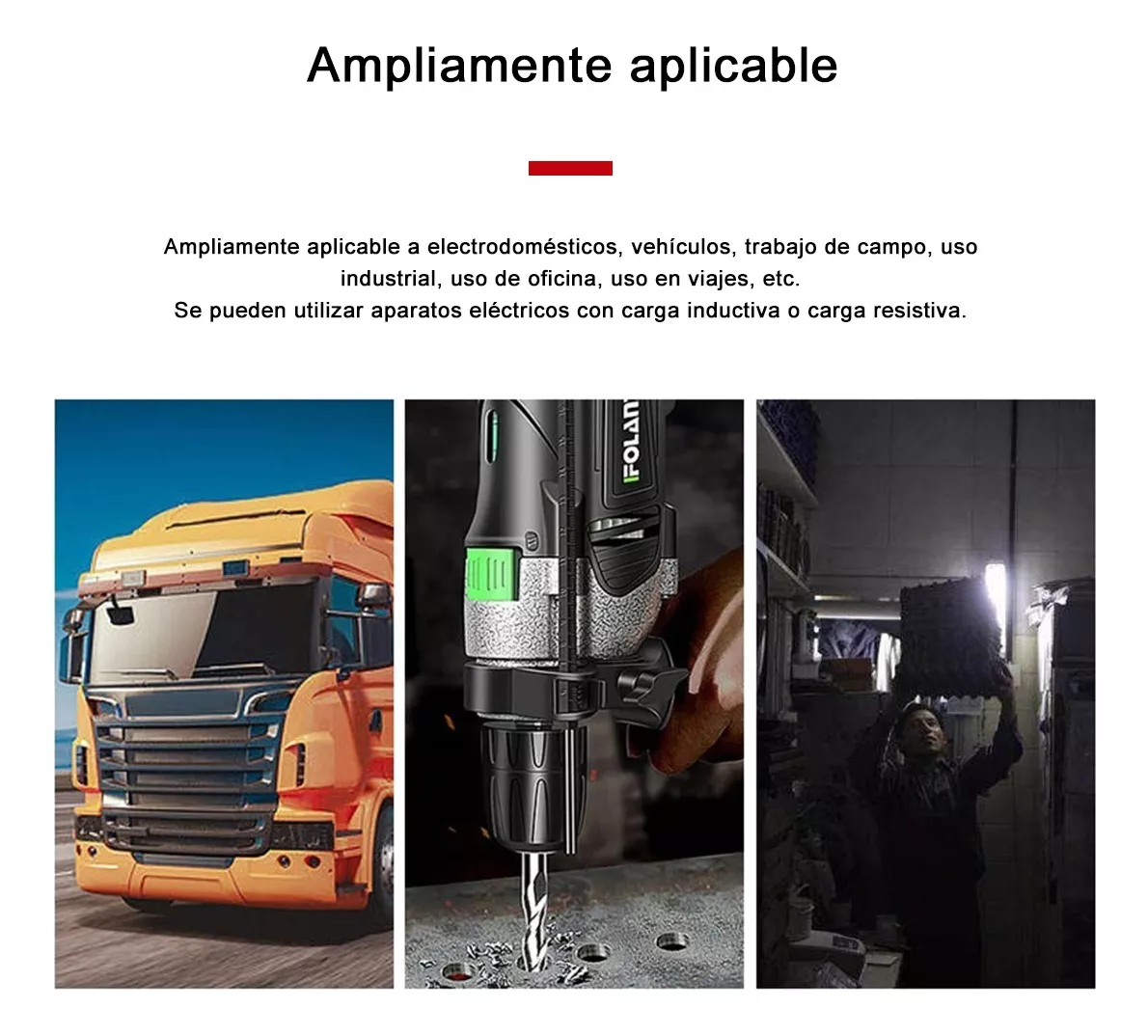 Inversor De Corriente Para Con Coche Dc 12v A 110v 1000w Gris