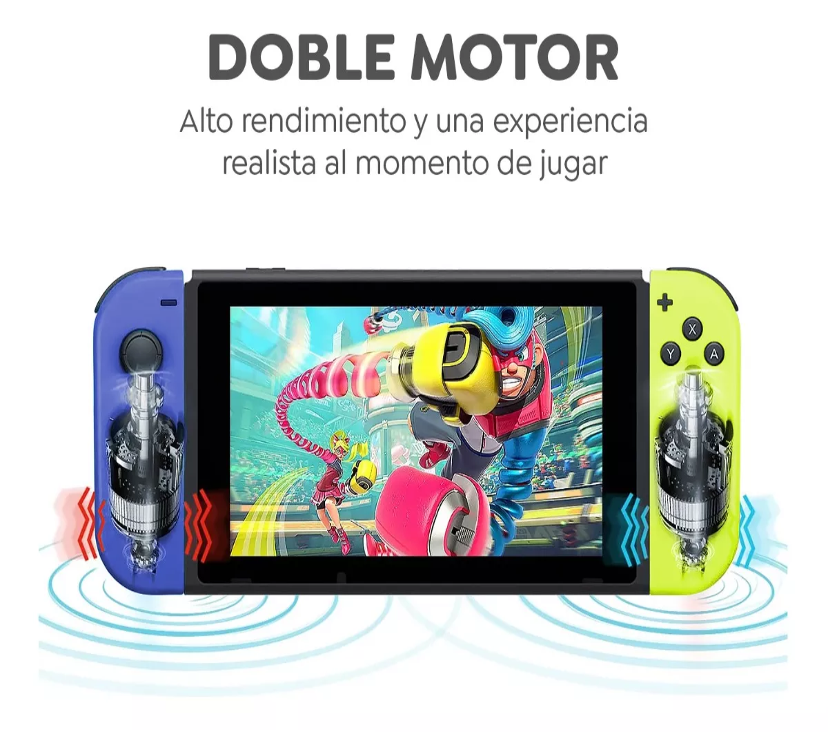 Set de control inalámbrico Nintendo Switch Joy-Con (L)/(R) Neón azul y amarillo neón