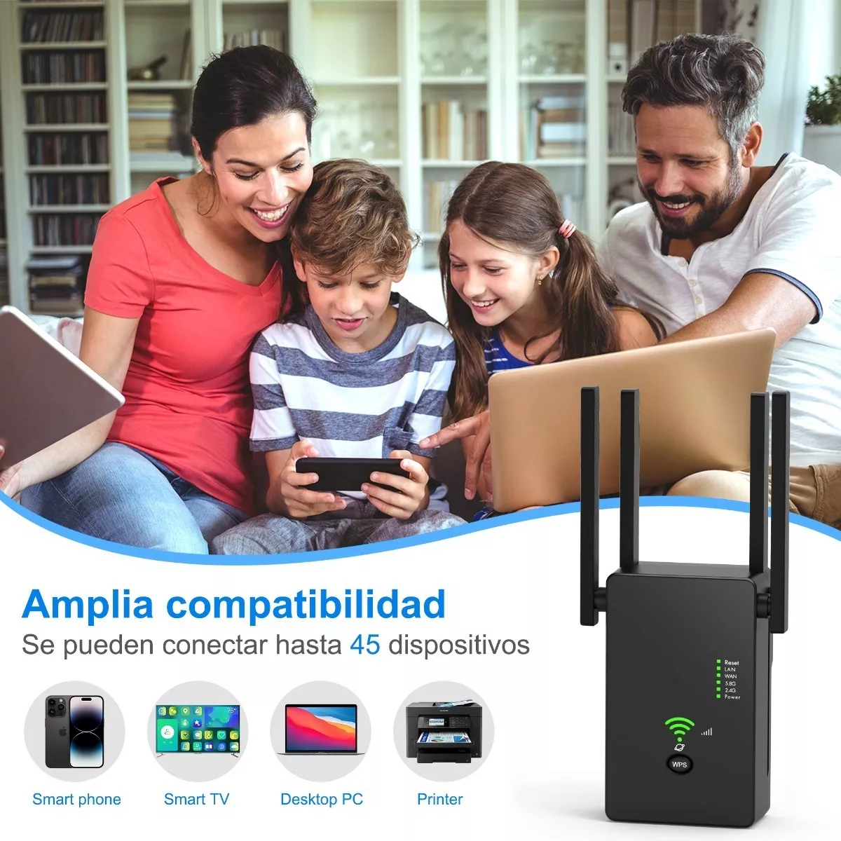 Amplificador Wifi del suplemento de Wifi del repetidor de 2.4G los