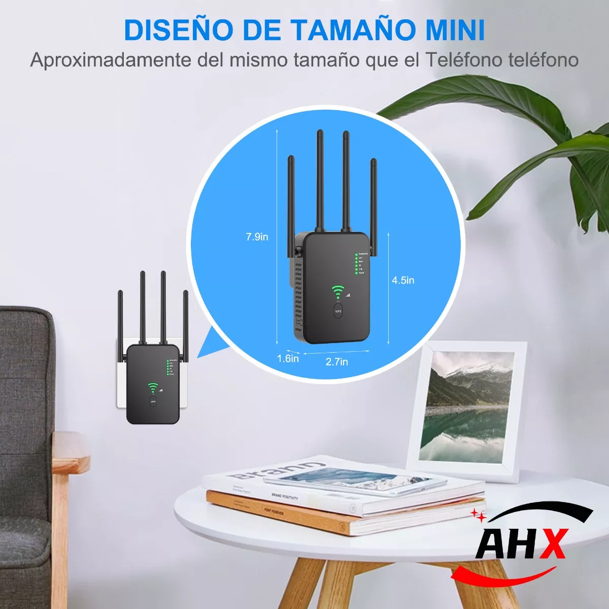 Repetidor De Señal Wifi Punto De Acceso 5g De 1200mbps Negro