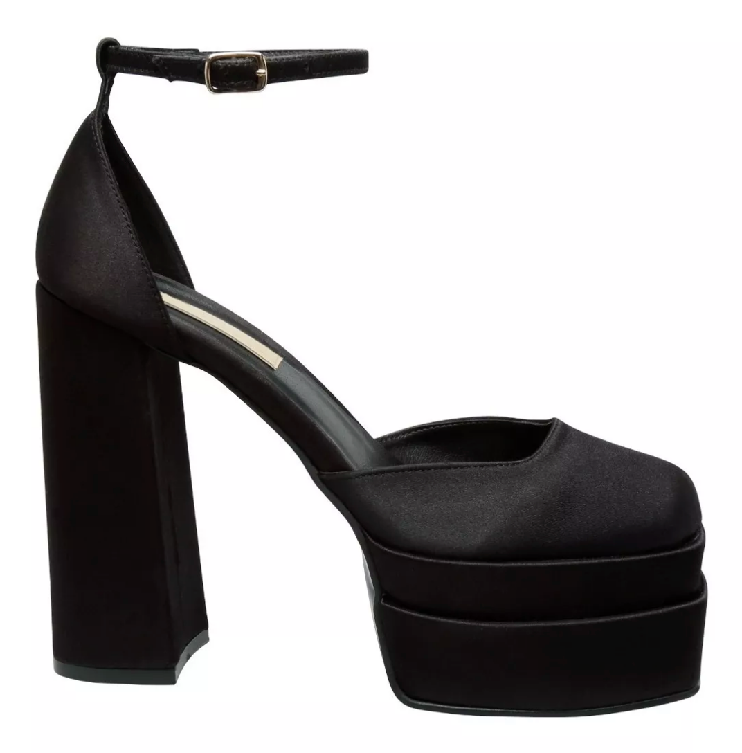 Zapatilla estilo bratz alta color negro azul verde y rosa