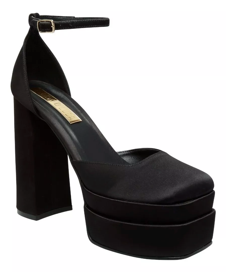 Zapatilla estilo bratz alta color negro azul verde y rosa