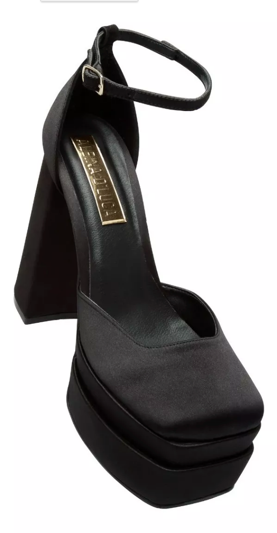 Zapatilla estilo bratz alta color negro azul verde y rosa