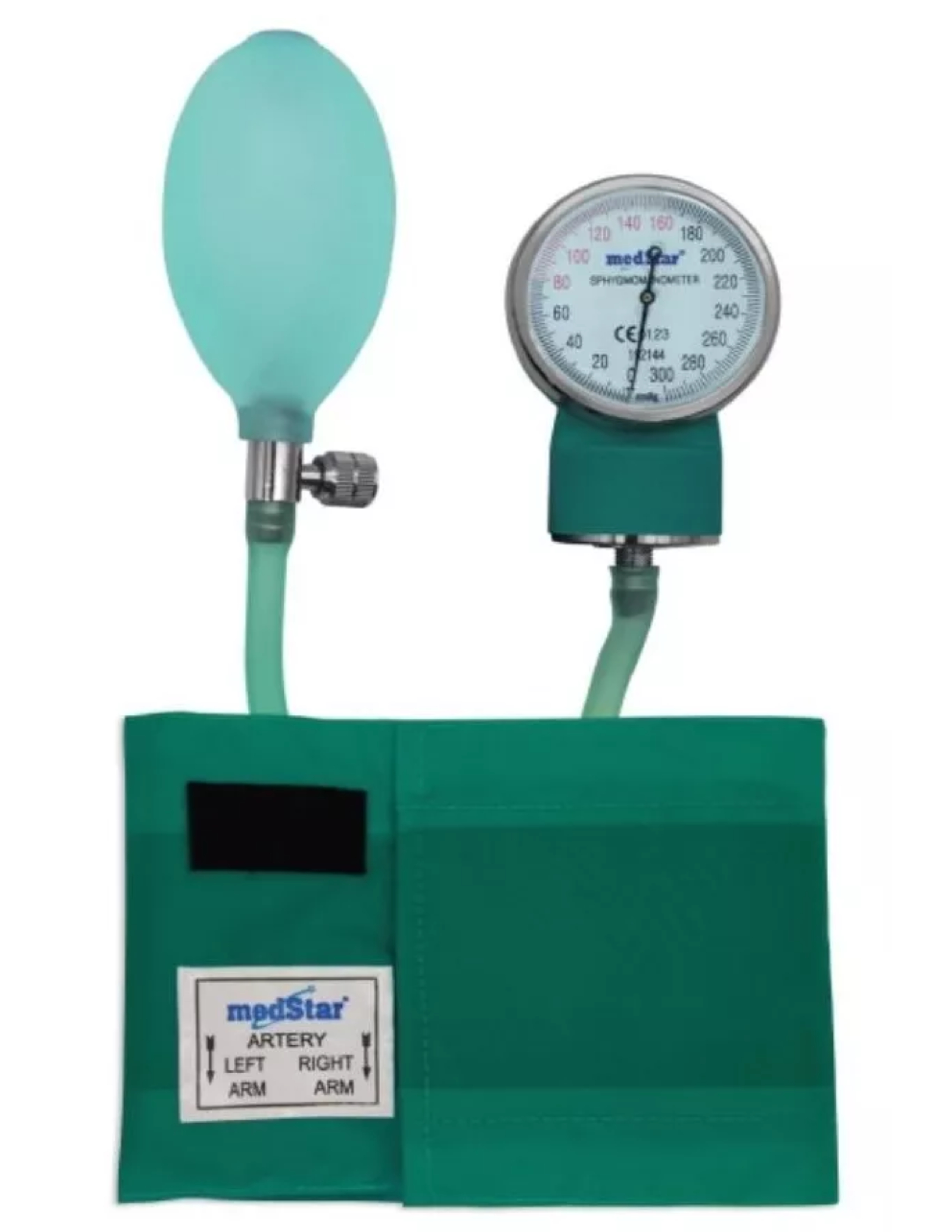 Kit Baumanómetro Con Estetocopio Doble Campana Medstar Color Verde