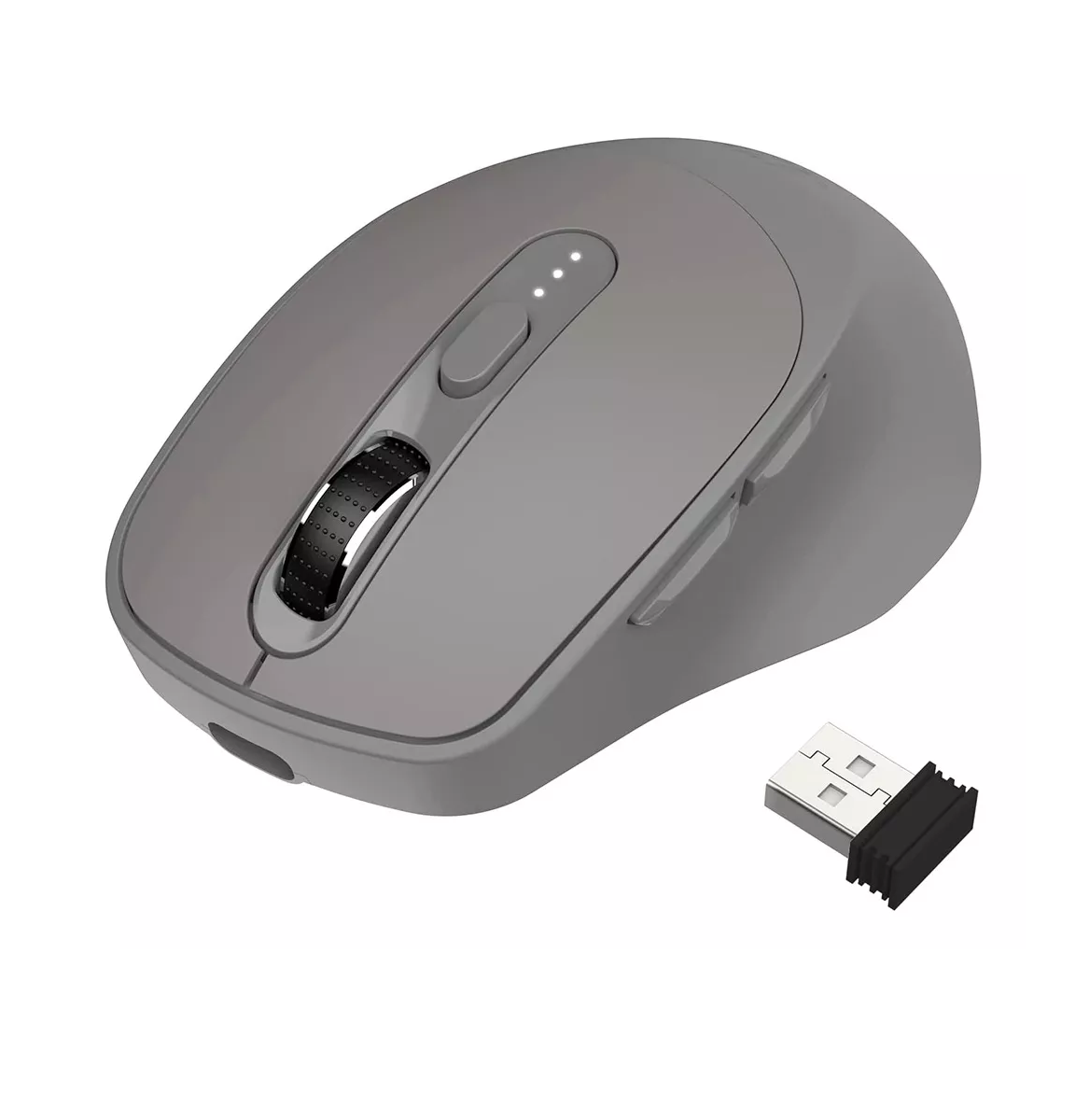 Mouse Inalámbrico Silencioso Ergonómico Gris