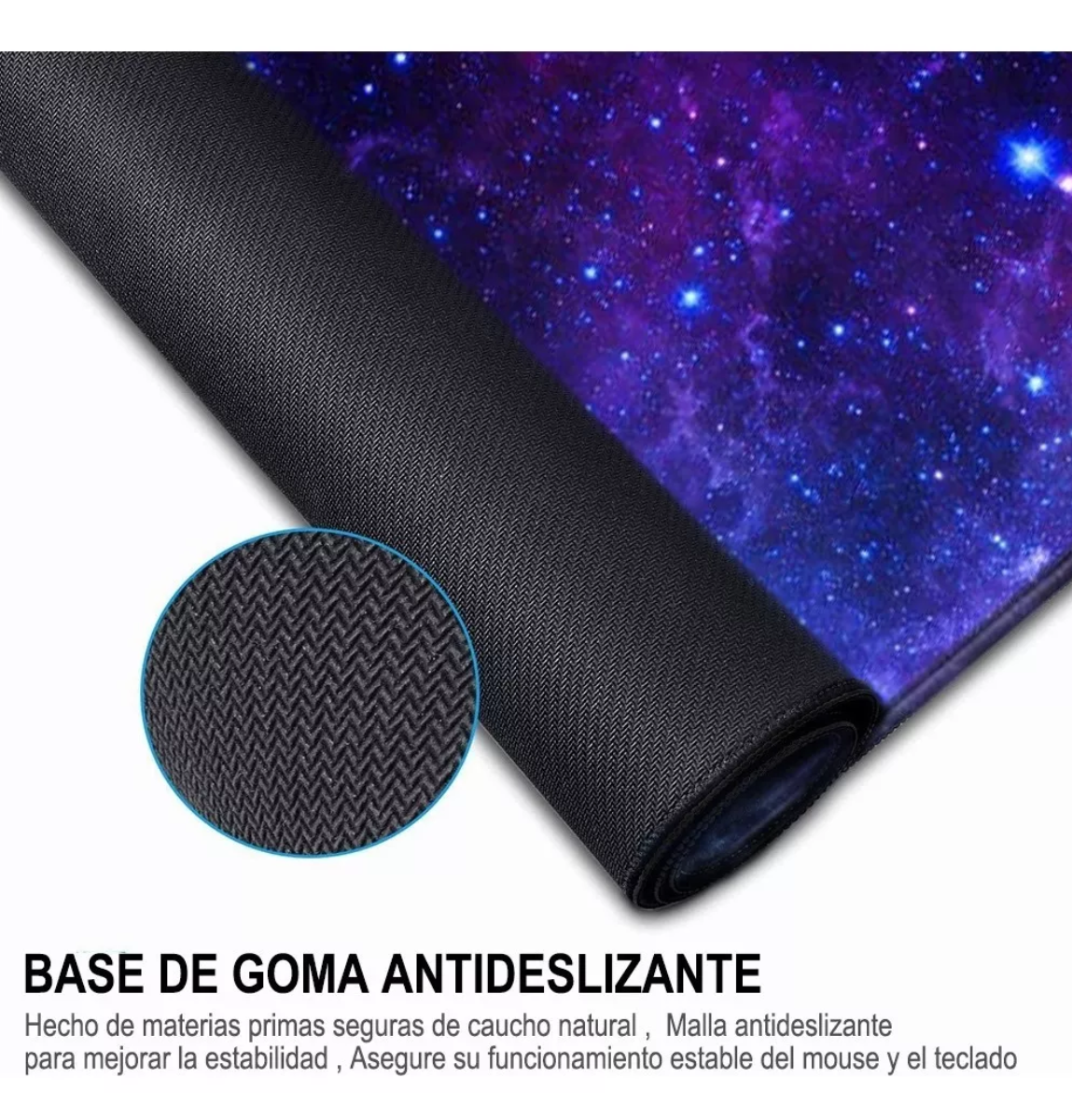 Mouse Pad Galaxia Alfombrilla Raton Antideslizante 80x30cm Azul Galaxia