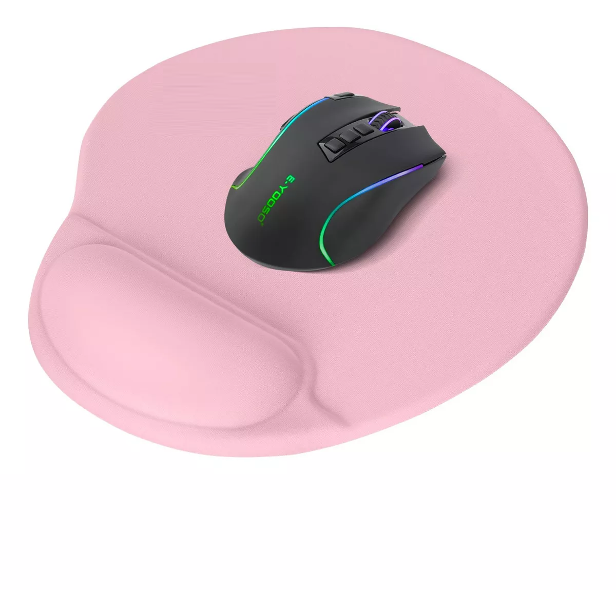 Mouse Pad Ergonomico Con Soporte Muñeca Rosa