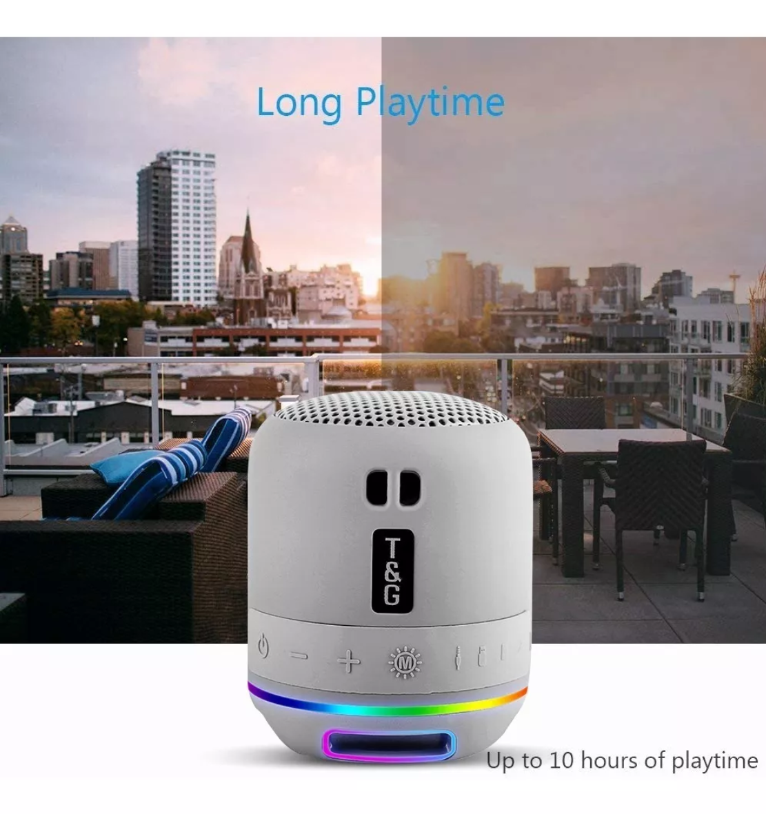 Mini Bocinas Bluetooth Recargables Inalámbrica Impermeable Gris