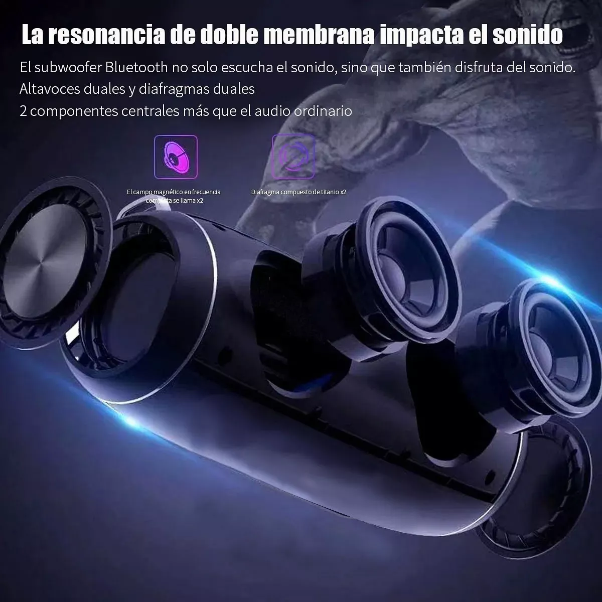 Bocina Bluetooth Portátil,mini Bocina Altavoz Bluetooth 5.1 Negro