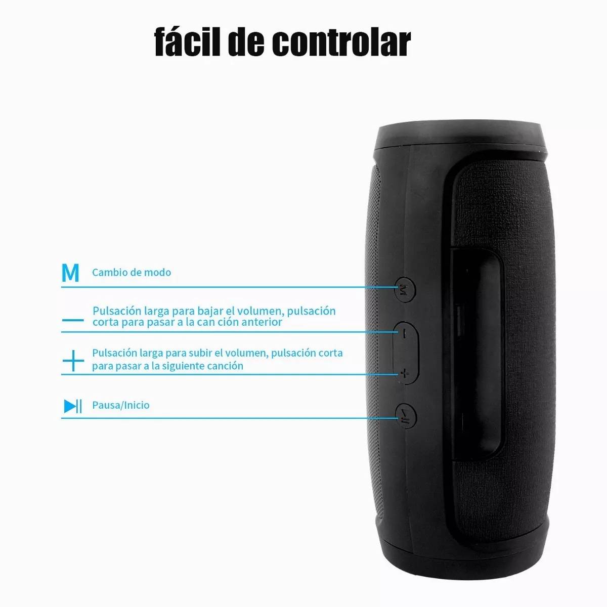 Bocina Bluetooth Portátil,mini Bocina Altavoz Bluetooth 5.1 Negro