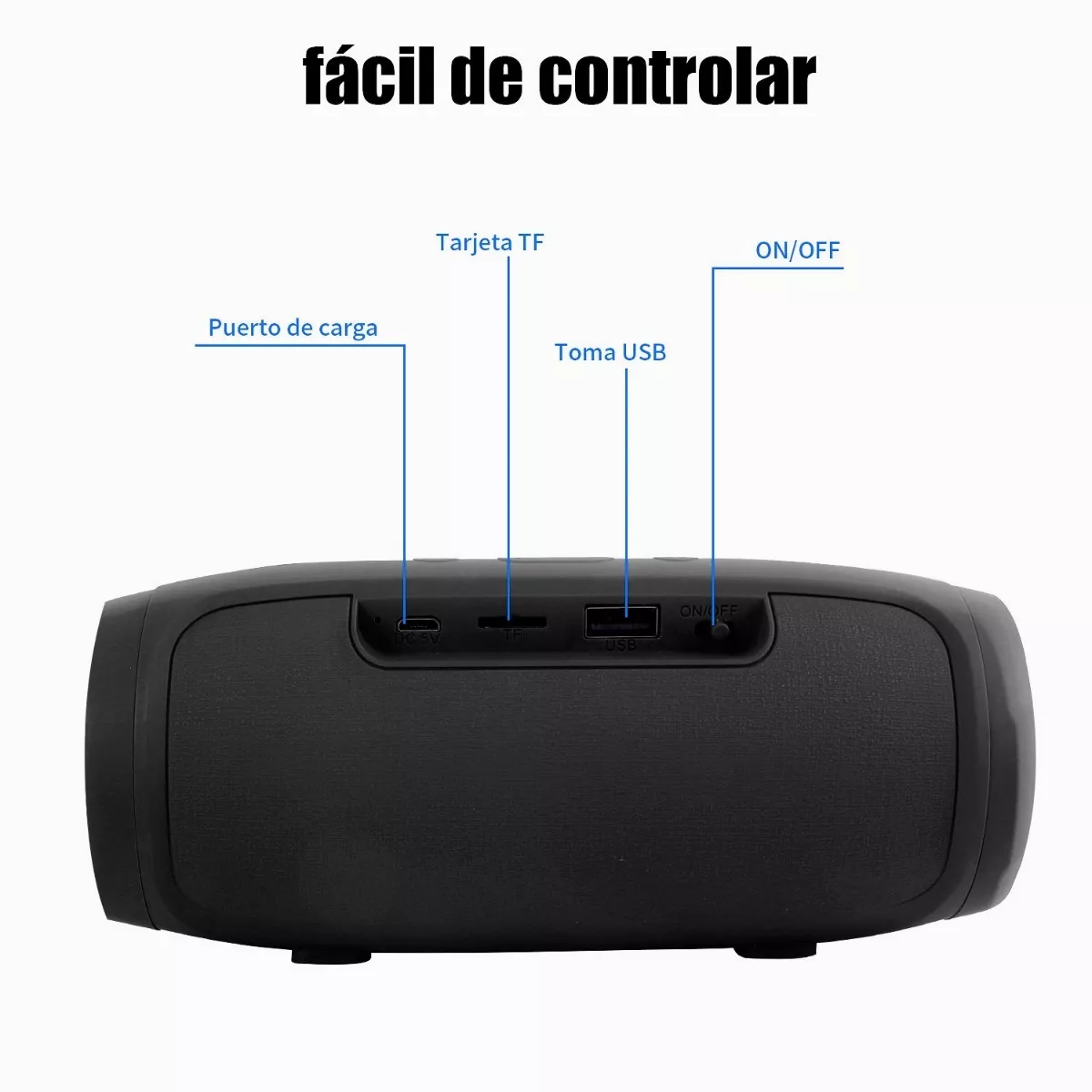 Bocina Bluetooth Portátil,mini Bocina Altavoz Bluetooth 5.1 Negro