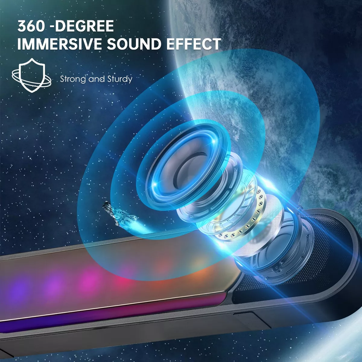 Bocinas Para Pc Bocina Multimedia Portátil Negro