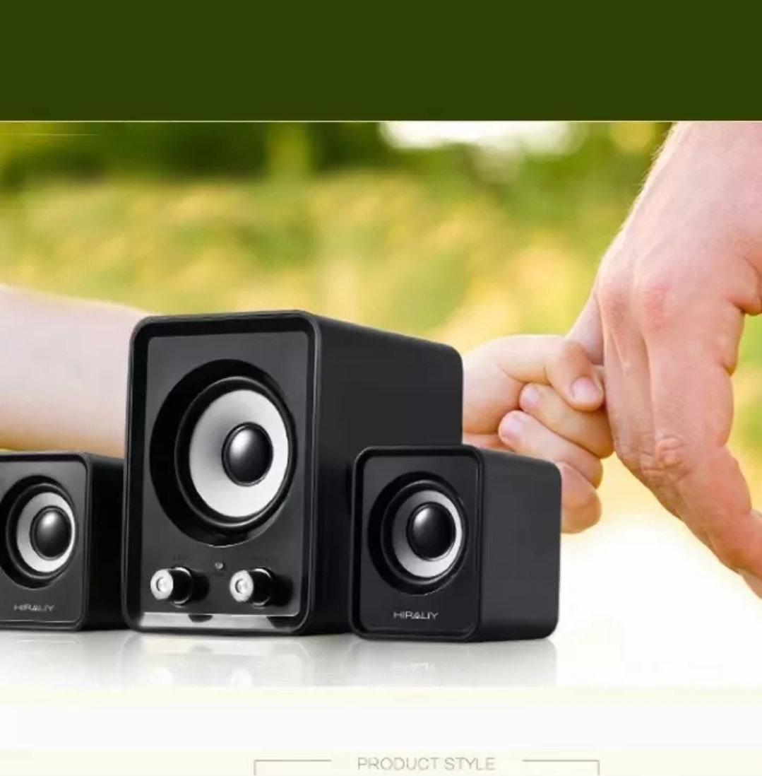 Bocinas Mini Subwoofer Usb 3.5mm 2.1 Pulgadas F201 Negro