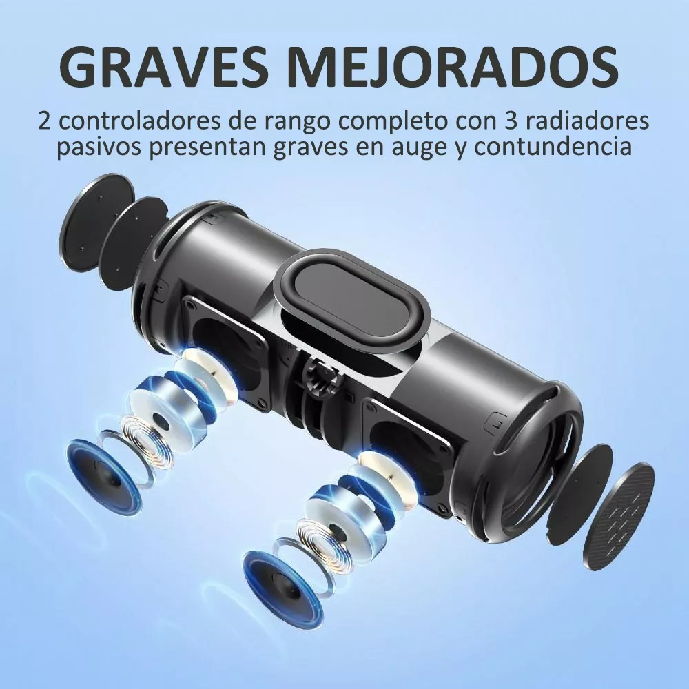 Bocina Lite Bluetooth 24w Ipx7 Portátil Color Negro