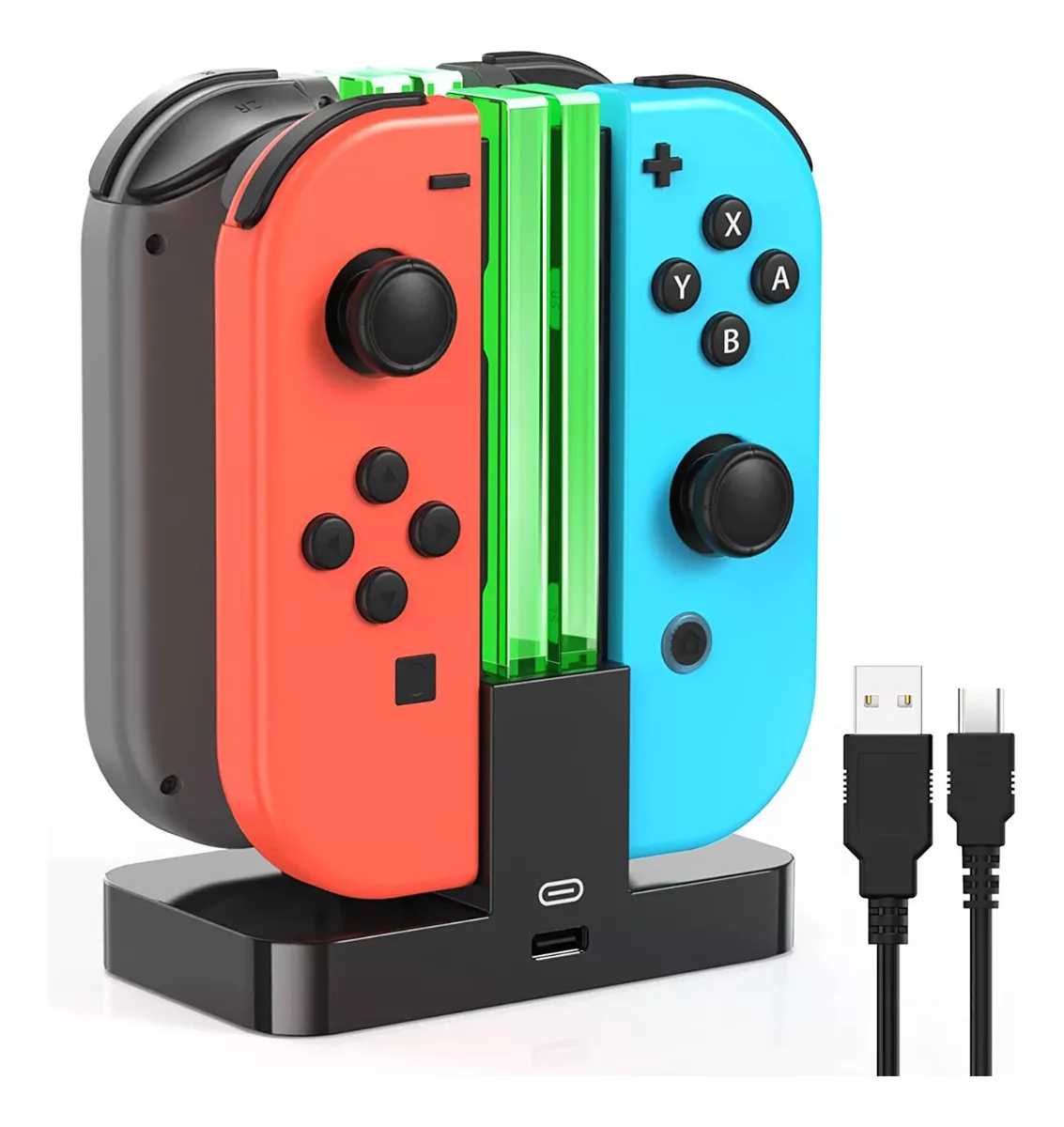 4 En 1 Base De Cargador P/ Control De Nintendo Switch