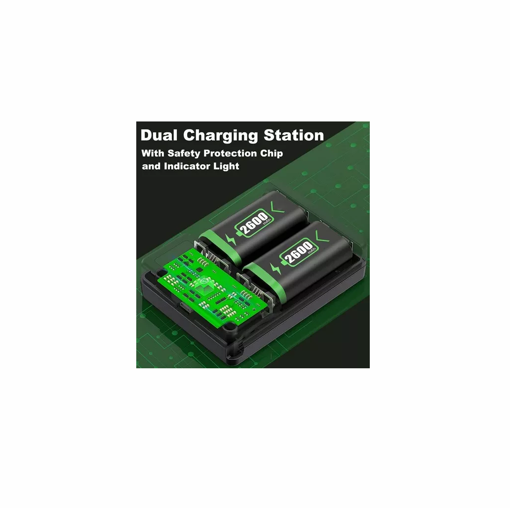 Batería Recargable Para Mando Xbox One/s/x/elite, 2x2600mah Negro