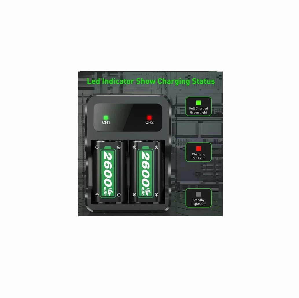 Batería Recargable Para Mando Xbox One/s/x/elite, 2x2600mah Negro