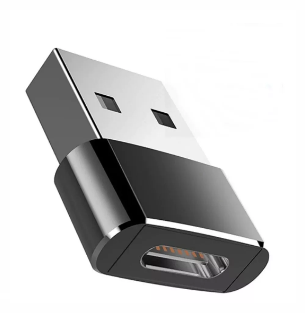 Adaptador Usb Tipo C Hembra A Usb Macho Negro