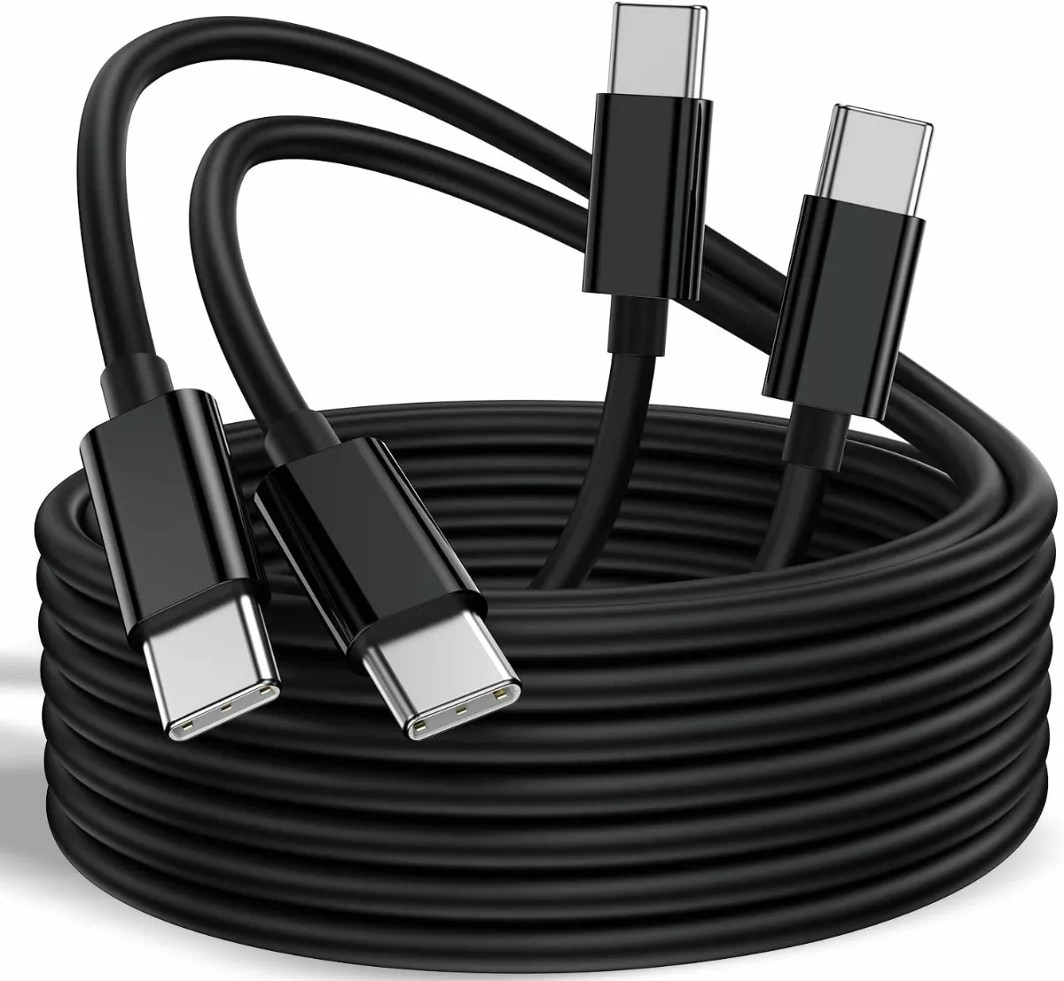 Cable De Datos Tipo C A C 3m Para Samsung Carga Rápida 2pzs Negro