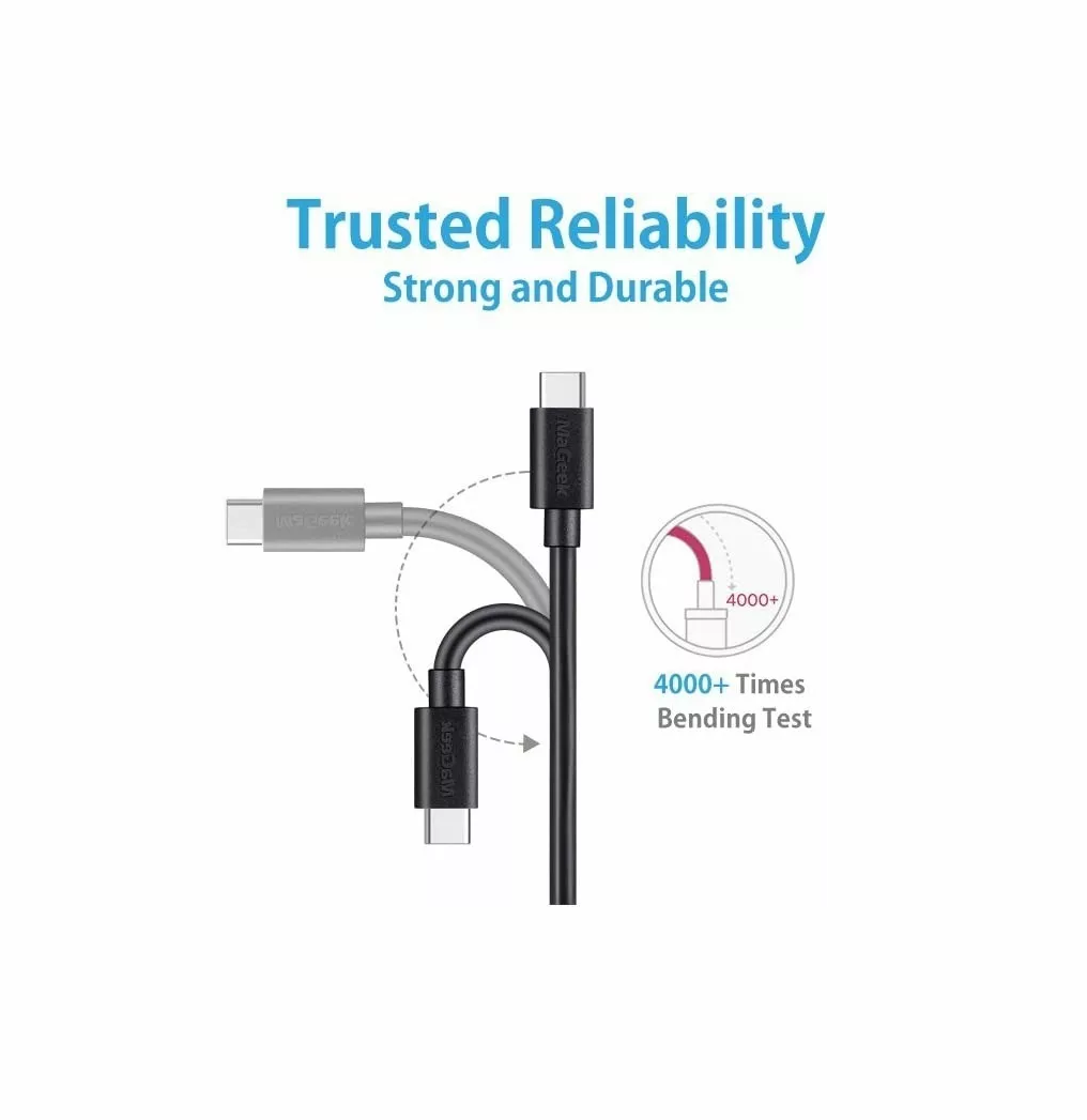 Cable De Datos Tipo C A C 3m Para Samsung Carga Rápida 2pzs Negro