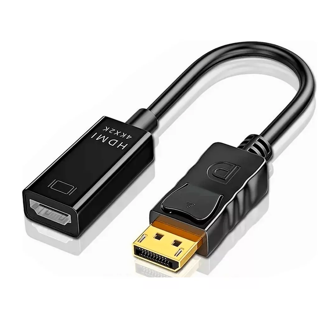Adaptador Convertidor Display Port A Hdmi 4k Fullhd Dp Negro