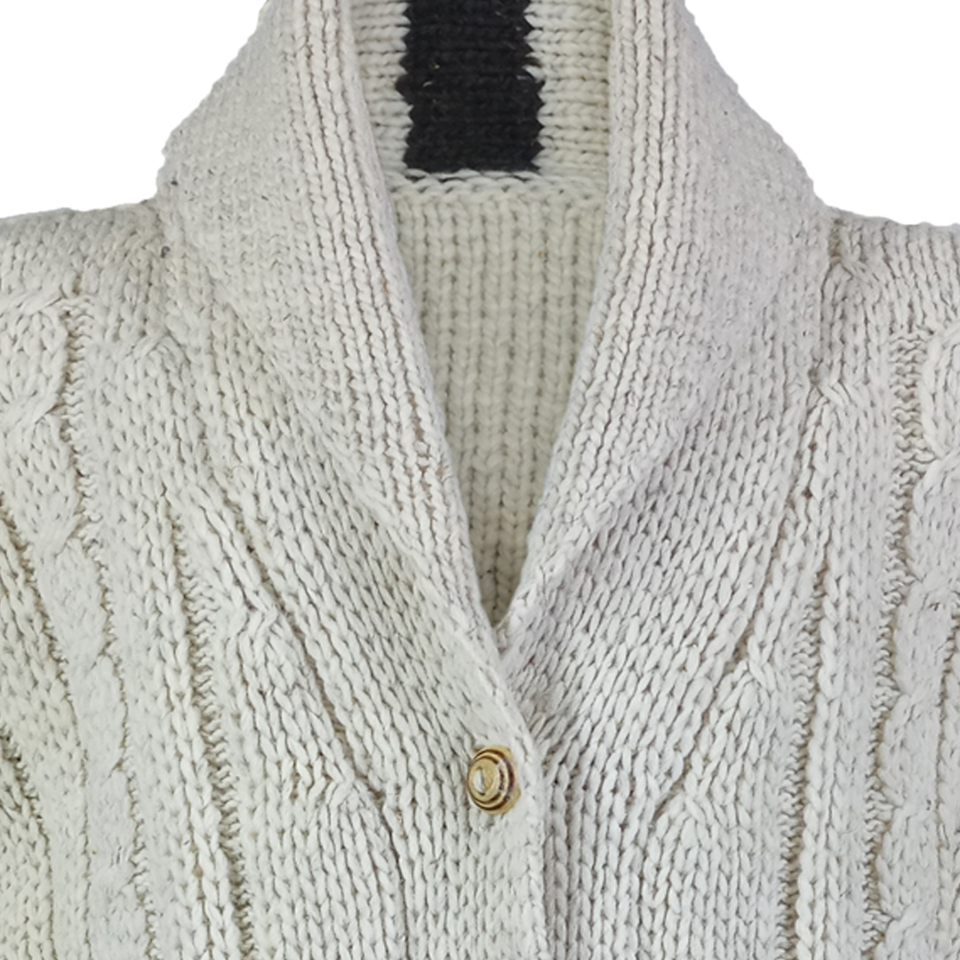 Suéter Abrigo de botónes Beige 100% lana natural.