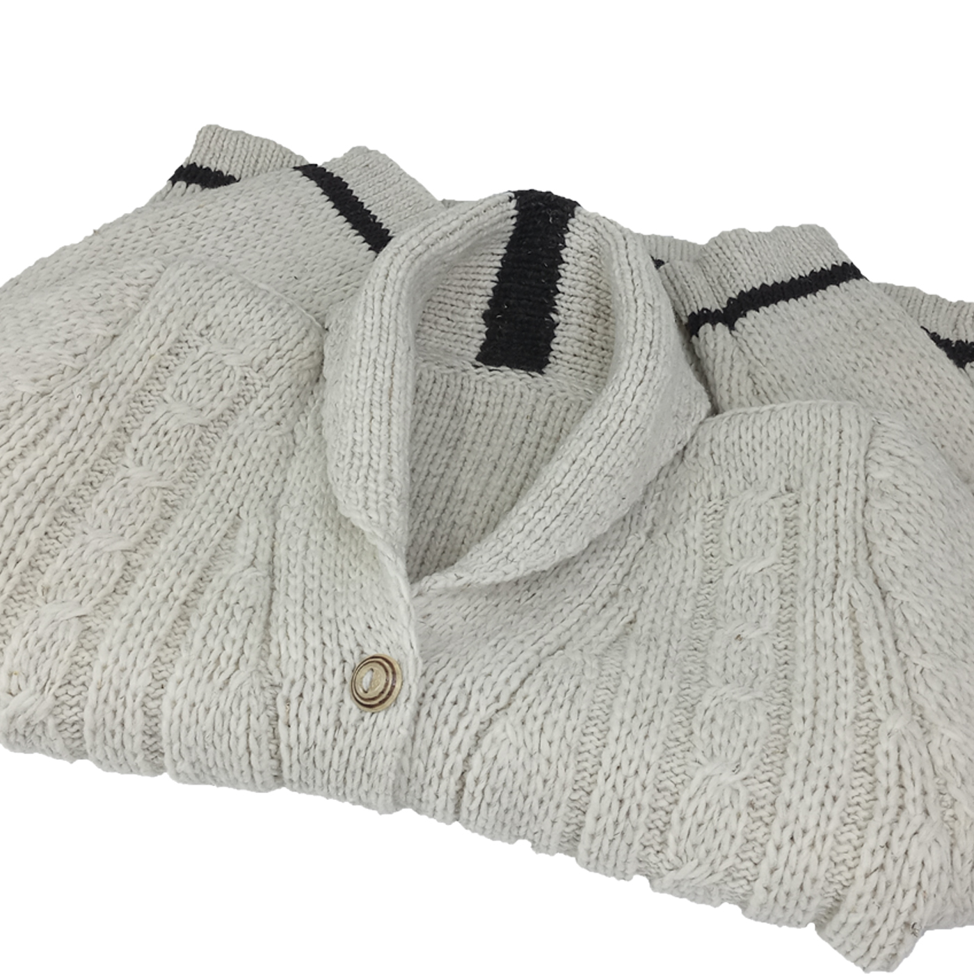 Suéter Abrigo de botónes Beige 100% lana natural.