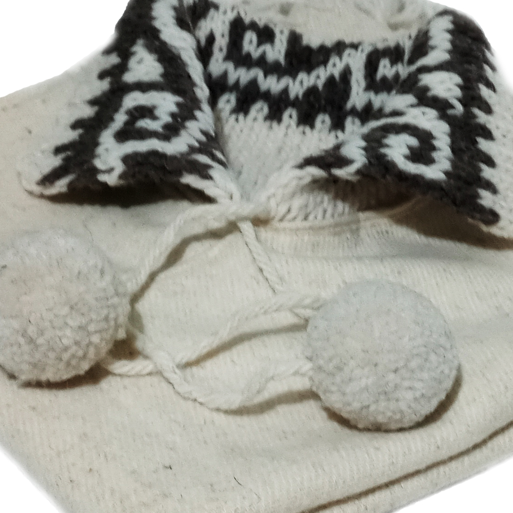 Capa Abrigo Kimono lana natural color veige