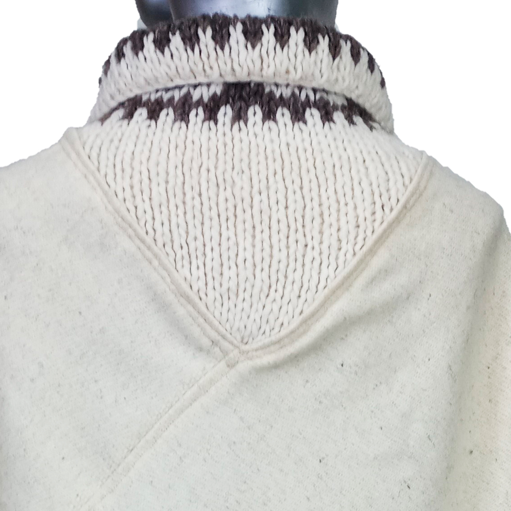 Capa Abrigo Kimono lana natural color veige