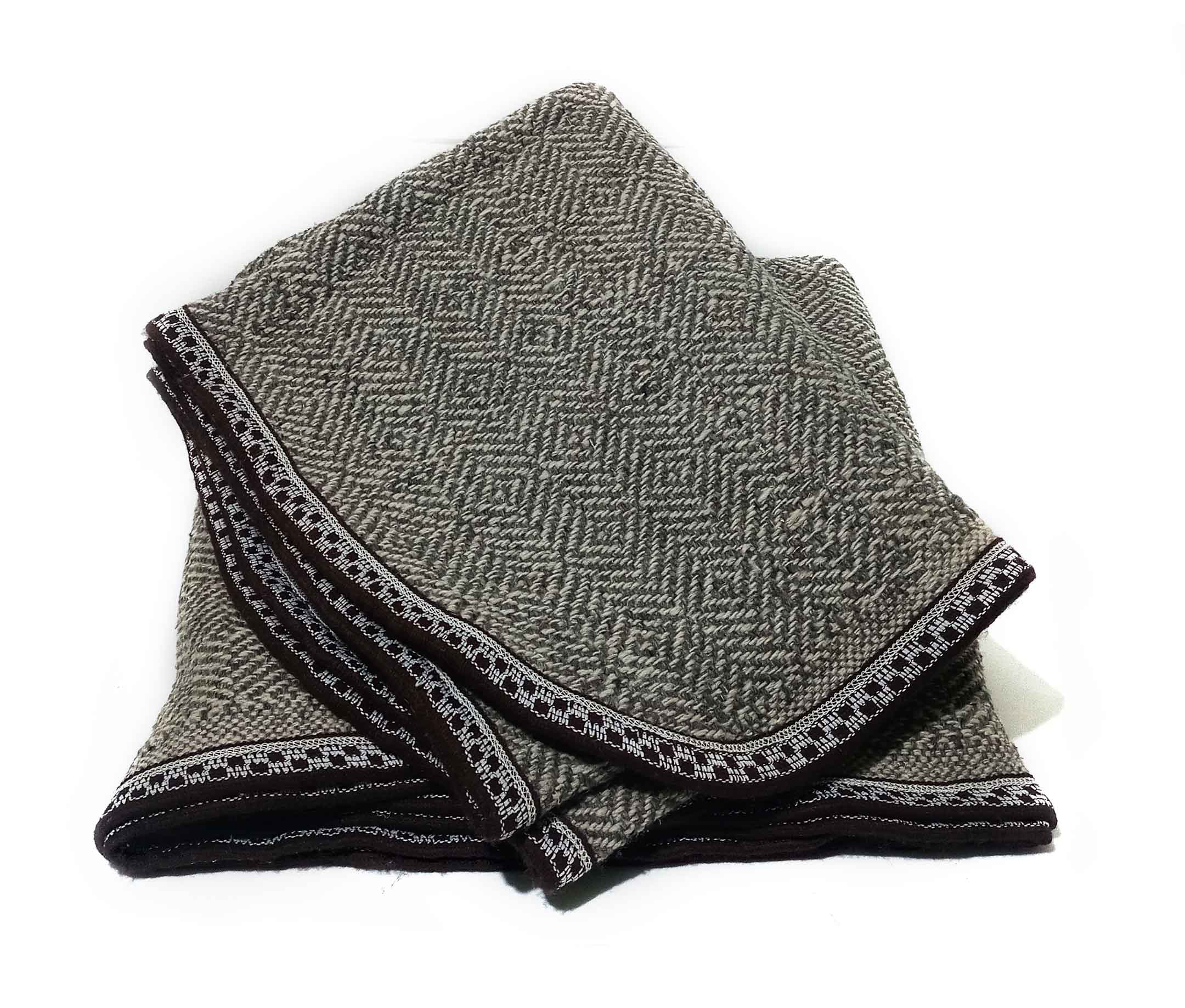 Cobertor Cobija Colcha 100% de lana natural de oveja en color gris