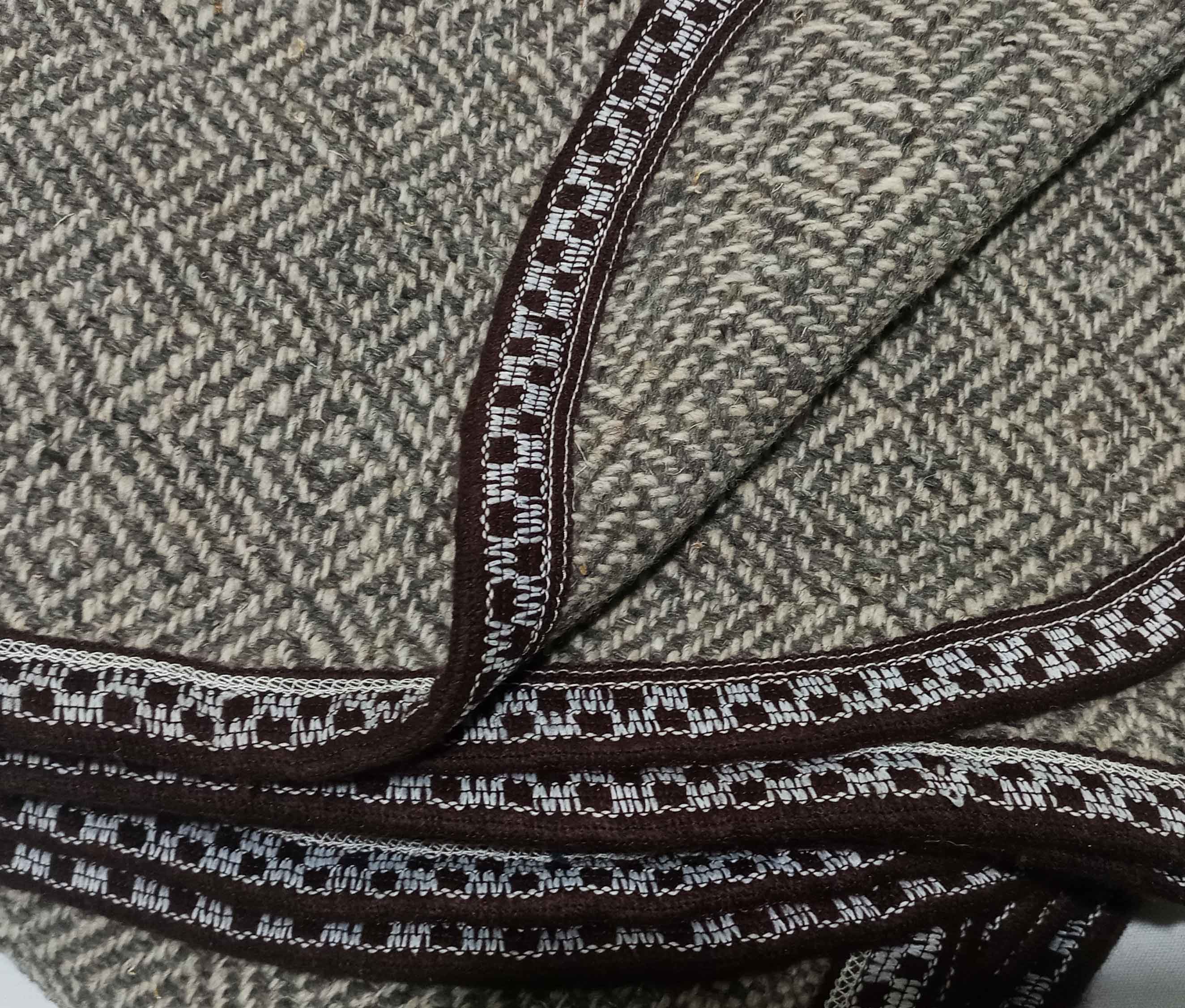 Cobertor Cobija Colcha 100% de lana natural de oveja en color gris