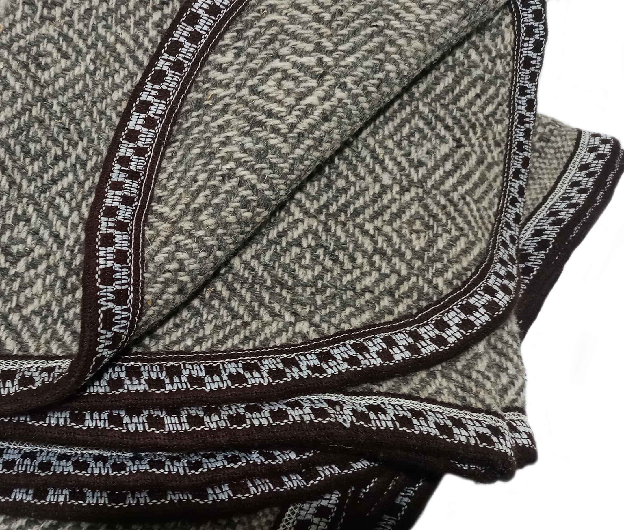 Cobertor Cobija Colcha 100% de lana natural de oveja en color gris