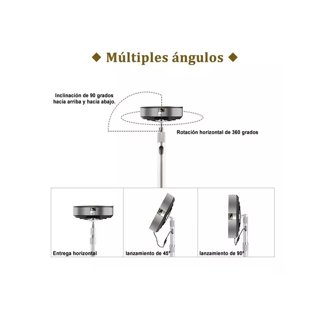 Soporte Para Proyector Y Base Universal Techo Ajustable 360° Blanco