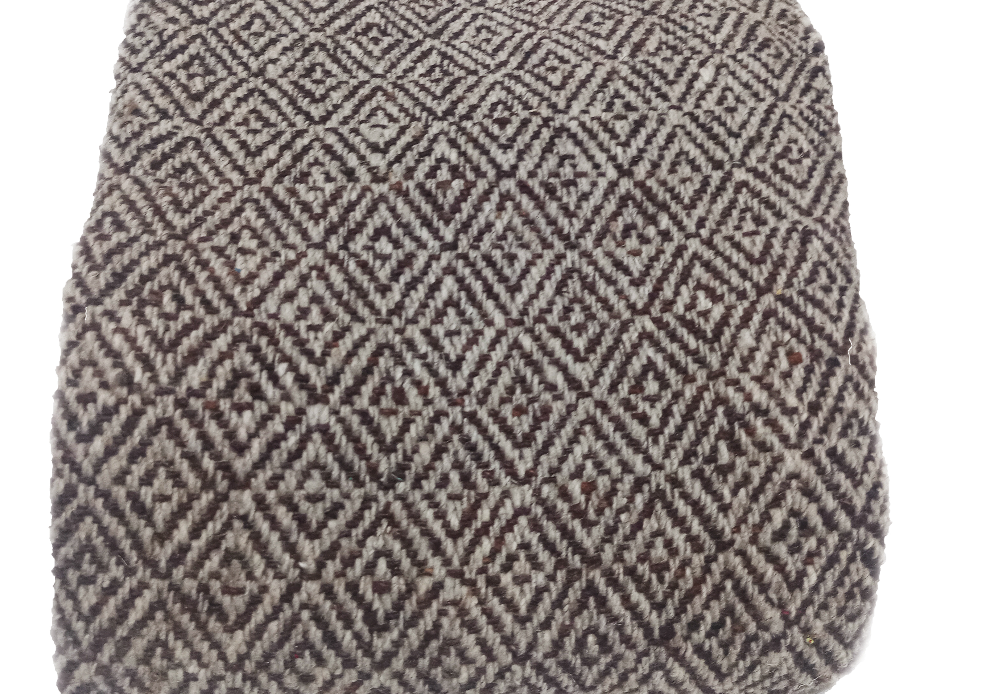 Rebozo de lana natural de oveja en color Café con puntas