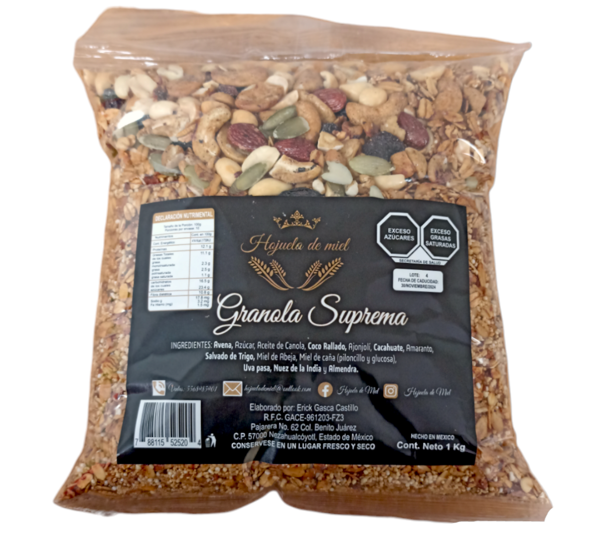 Granola Suprema Hojuela De Miel De 1 Kg