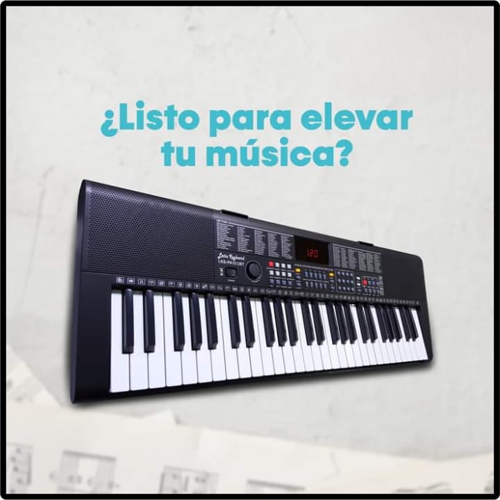 Teclado Musical Latin Keyboard Lks-pa-10 54 Teclas Negro