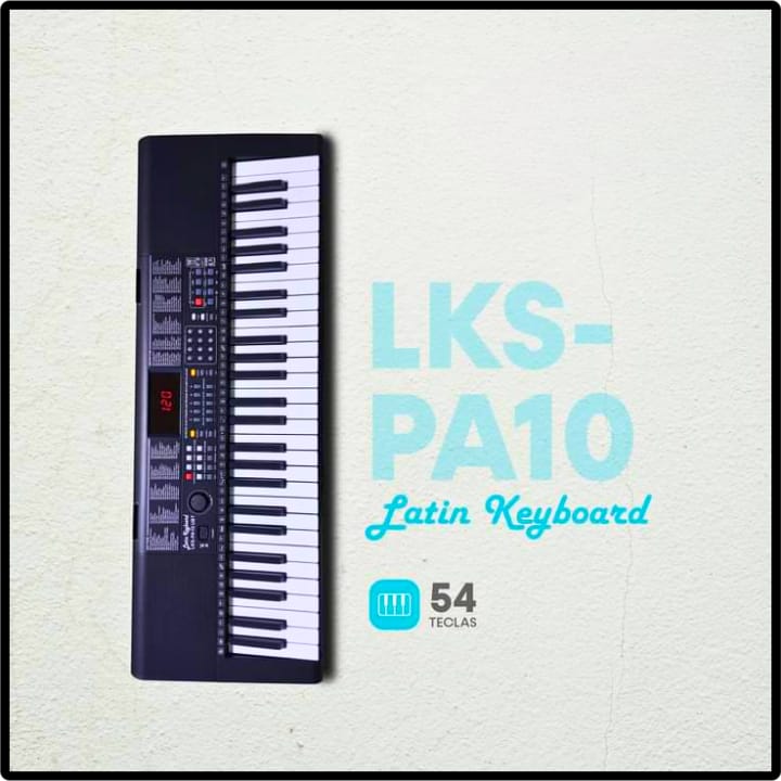 Teclado Musical Latin Keyboard Lks-pa-10 54 Teclas Negro