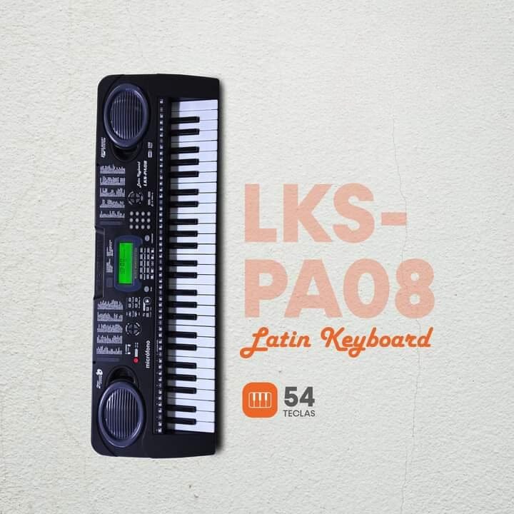 Teclado Musical De 54 Teclas Color Negro Latin Keyboard Lks-pa-08-BK