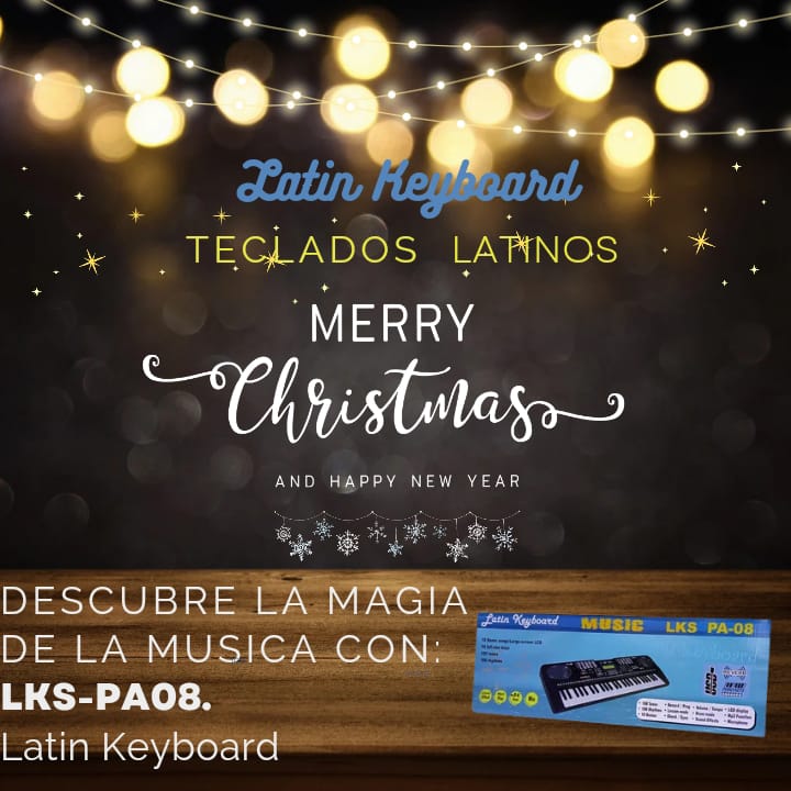 Teclado Musical De 54 Teclas Color Negro Latin Keyboard Lks-pa-08-BK