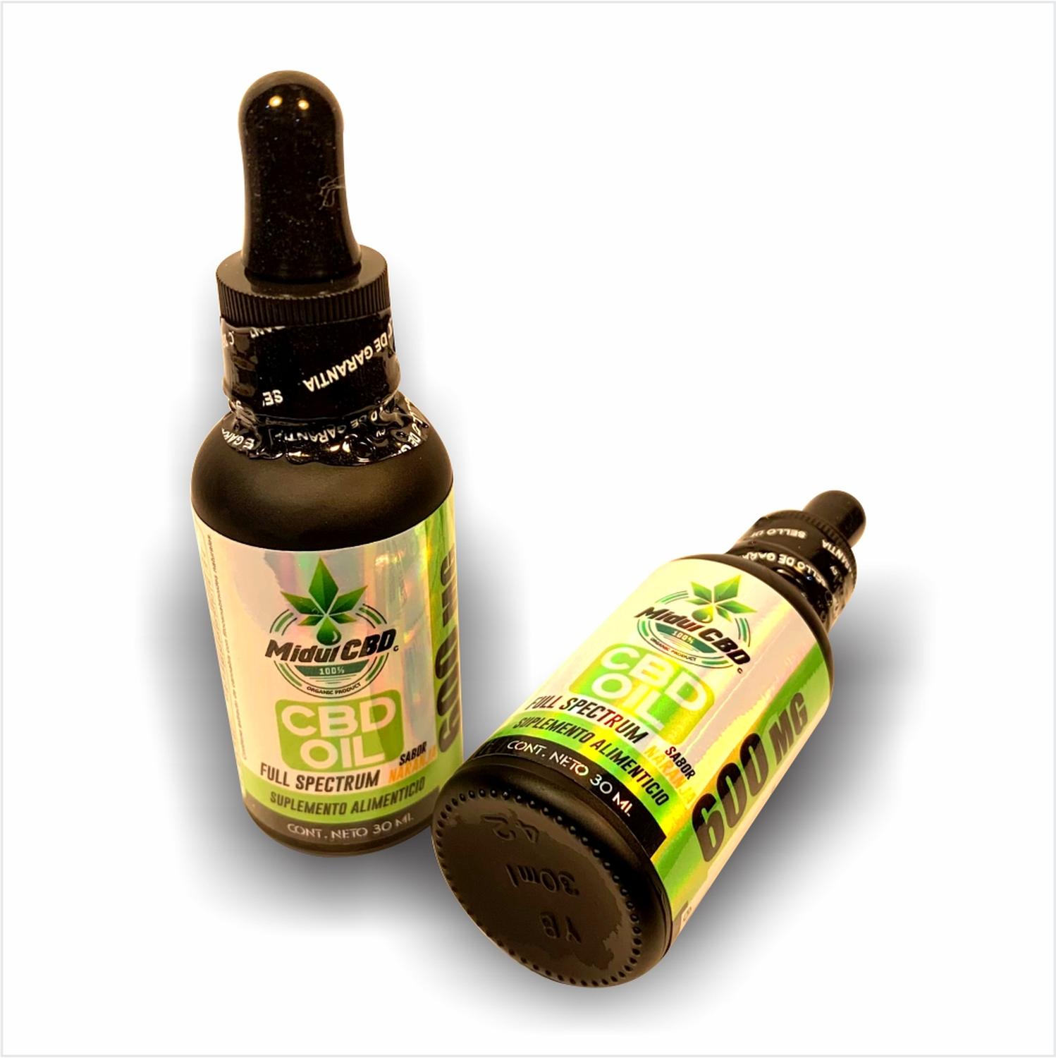 Aceite de CBD Premium Sabor Naranja 600 mg (30ml)