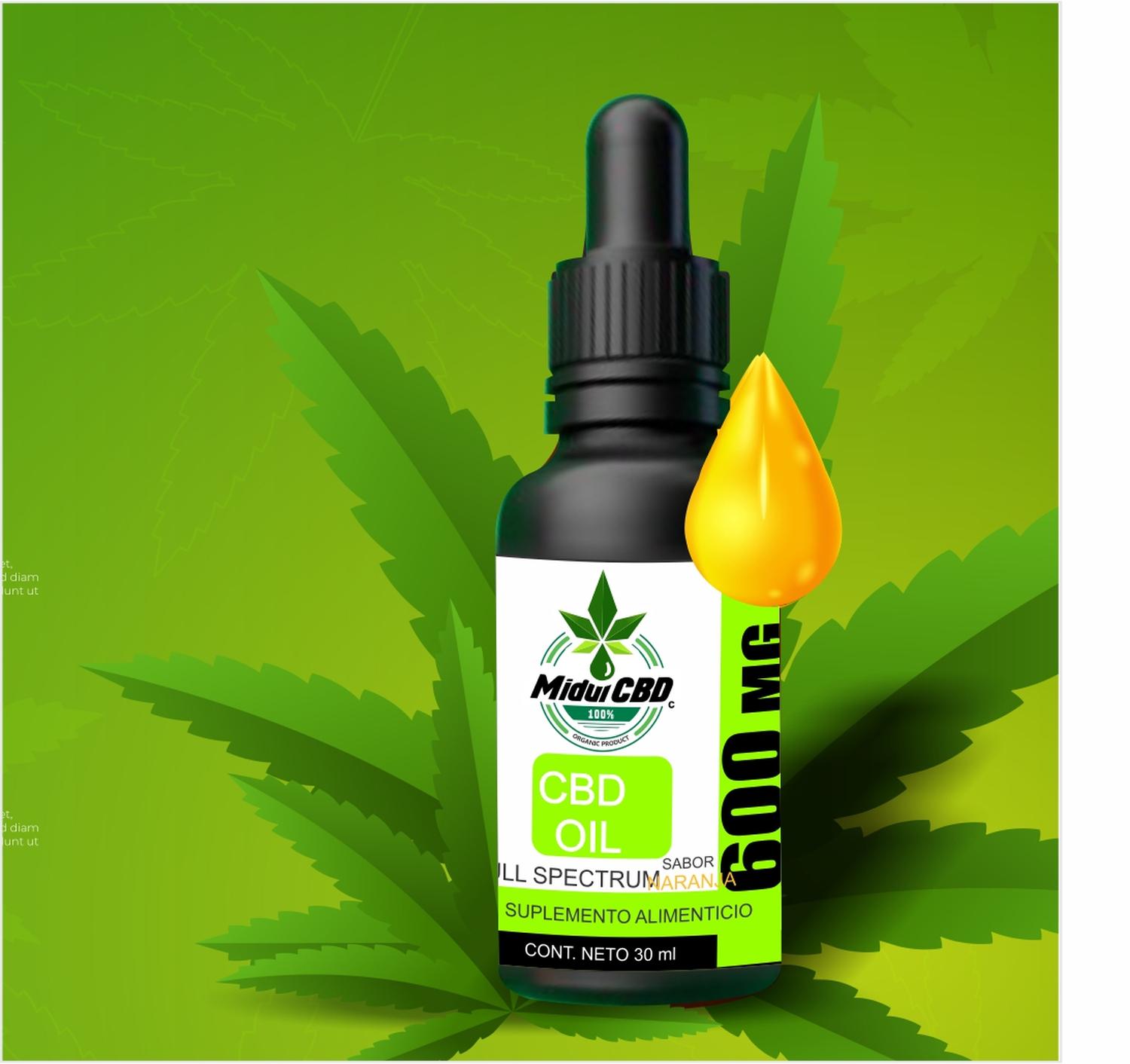 Aceite de CBD Premium Sabor Naranja 600 mg (30ml)
